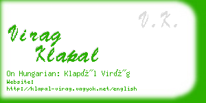 virag klapal business card